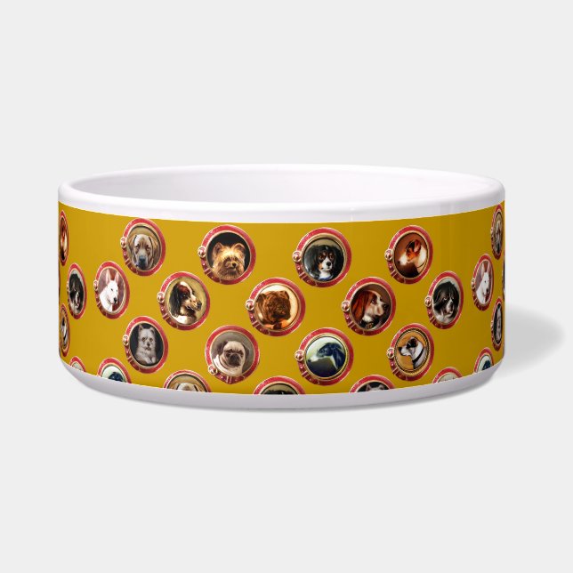 Tigela VICTORIANOS/MINIATURAS PORTRATOS DE CÃO Amarelo (Direita)