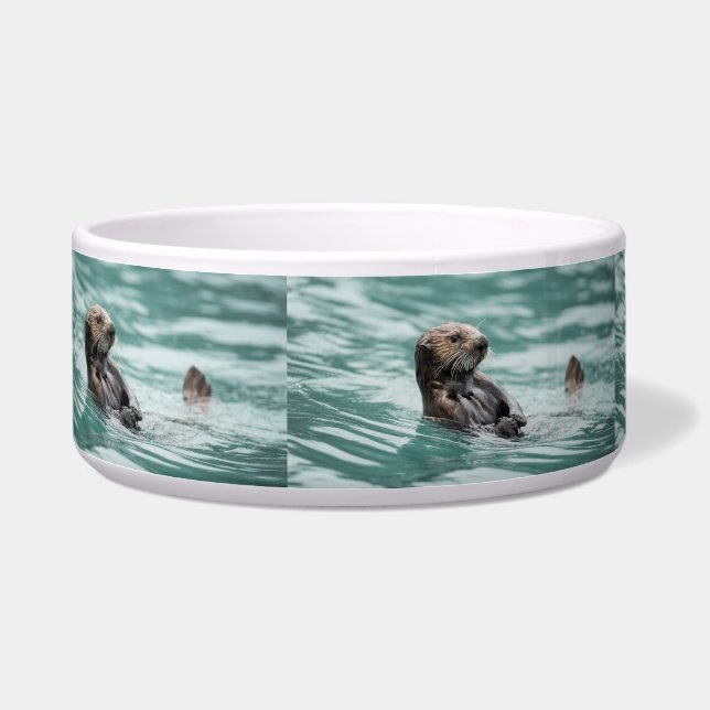 Tigela Vigiando a lontra marítima (Esquerda)