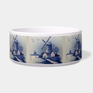 Tigela Vintage Blue White Delft Windmill