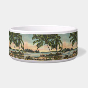 Tigela Vintage Coconut Palms Tropical Breeze Sunset