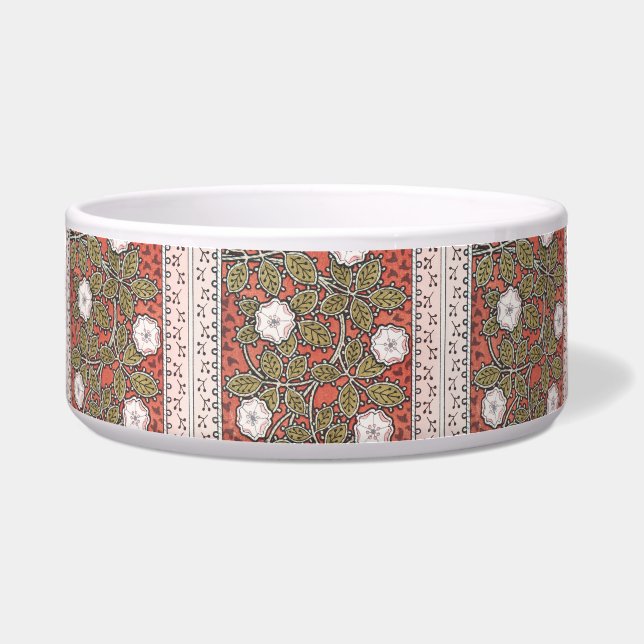 Tigela Vintage da ilustração da Rosa selvagem (Frente)