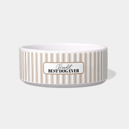 Tigela Vintage Fazenda Cogumelo Bege Listra de Ticking Pe