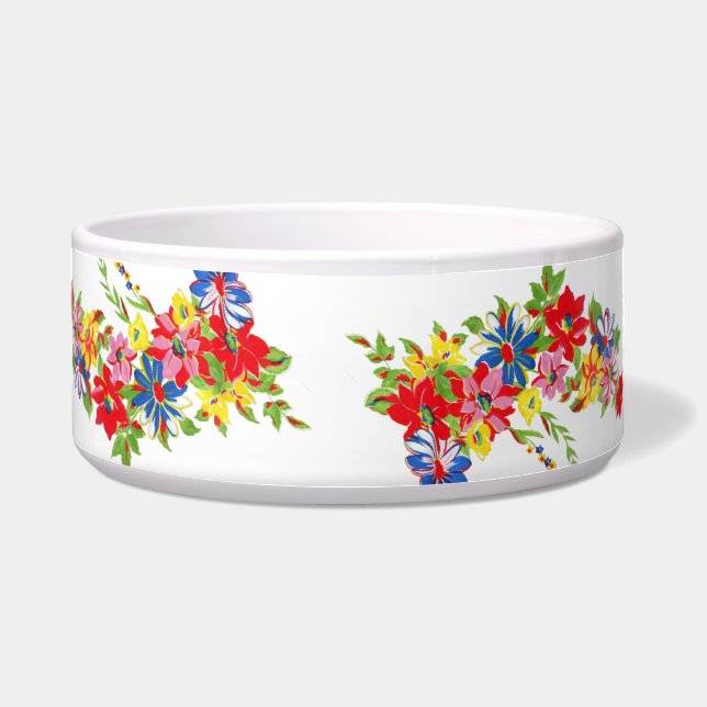 Tigela Vintage Floral Pet Bowl (Frente)