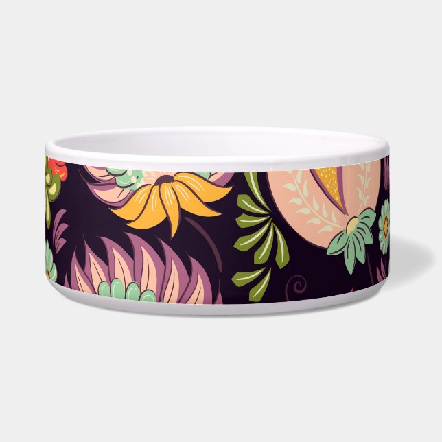 Tigela Vintage Folk Floral Birds Ornament (Frente)