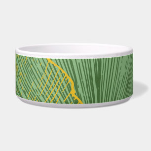 Tigela Vintage Ginkgo Biloba: Folhas Tropicais