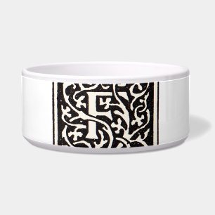 Tigela Vintage Monograma F Art Nouveau - Letra