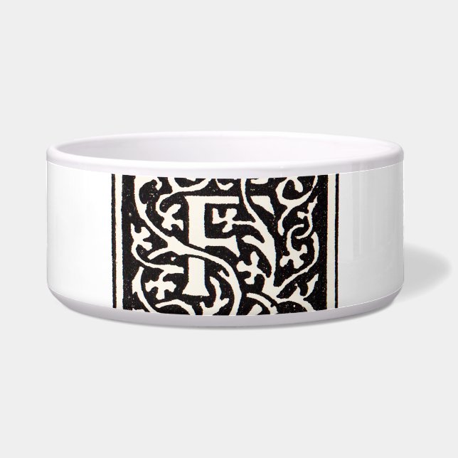 Tigela Vintage Monograma F Art Nouveau - Letra (Frente)