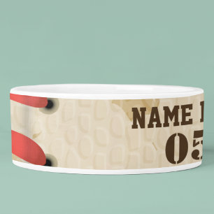 Tigela Vintage Personalizado Nome do Baseball Número Retr