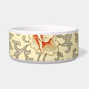 Tigela Vintage Pink Cinza Botânica Floral