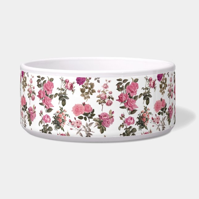 Tigela Vintage Pink Roses (Frente)