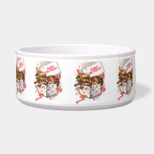 Tigela Vintage Puppy Art Birthday Puppies