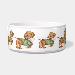 Tigela Vintage Puppy Art Dachshund Puppy