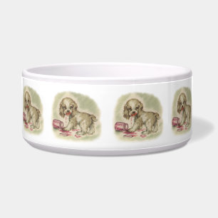 Tigela Vintage Puppy Art Puppy em Jelly Jar