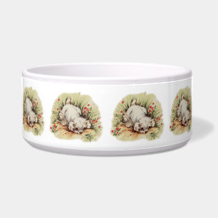 Tigela Vintage Puppy Art Puppy Grass