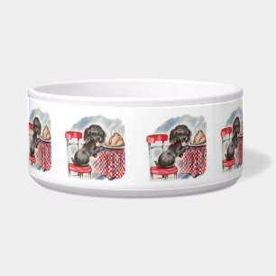 Tigela Vintage Puppy Art Puppy no Jantar