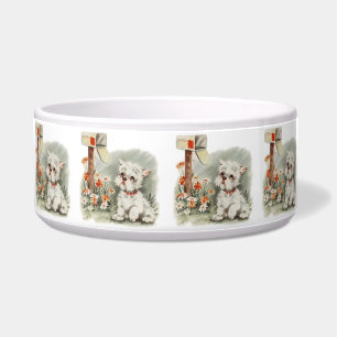 Tigela Vintage Puppy Art Sad Puppy