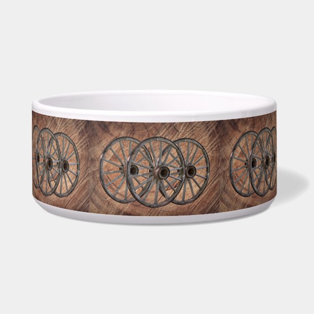 Tigela Vintage Wooden Wagon Wheels (Frente)