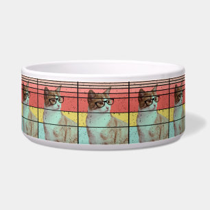 TIGELA VINTAGEM DE GATO ENGRAÇADO DE TRENDY