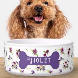 Tigela Violeta Roxo Floral Personalizado