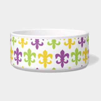 Tigela Violeta Roxo, Verde e Flor-de-lis Amarelo