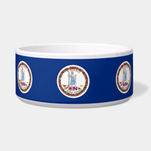Tigela Virginia State Flag Pet Bowl