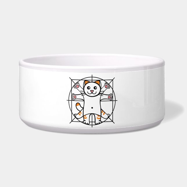 Tigela Vitruvian Cat (Frente)