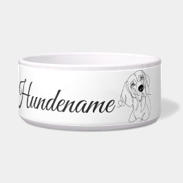 Tigela Vizsla Minimalist Line Art personalized bowl