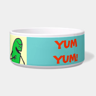 Tigela Weenii verde "Yum Yum!" Bacia dos alimentos para