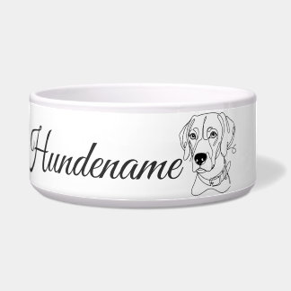 Tigela Weimaraner Minimalist Line Art personalized bowl