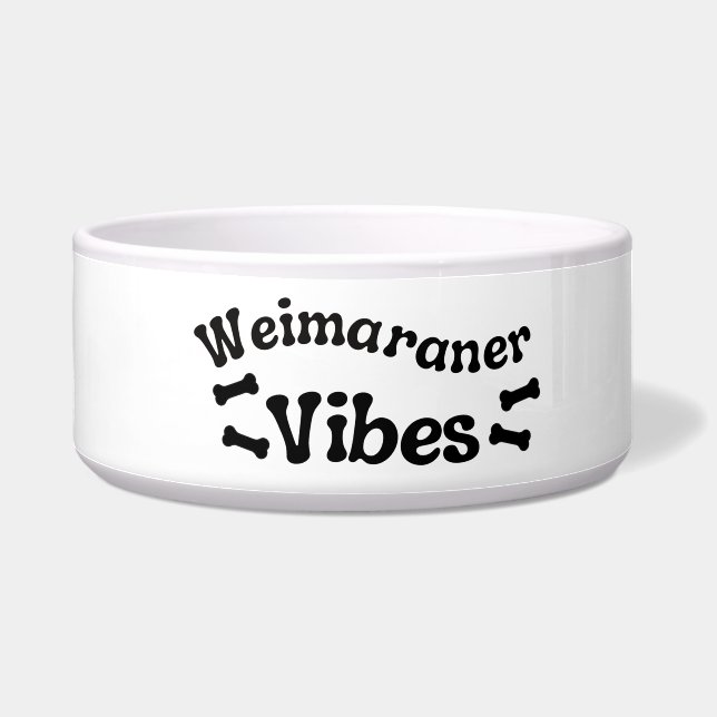 Tigela Weimaraner Vibes Cerâmica Dog Bowl (Esquerda)