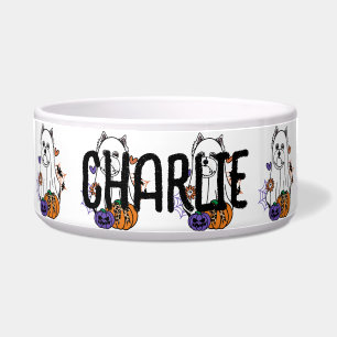 Tigela Westie Halloween Ghost Dog