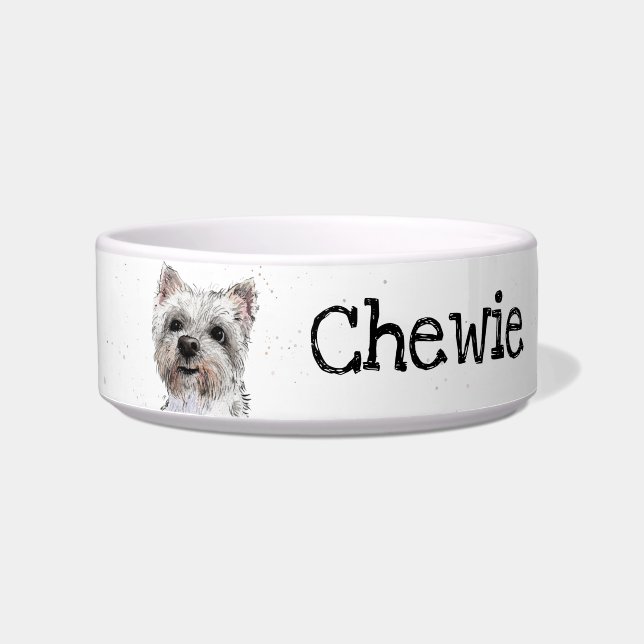 Tigela Westie, West Highland Terrier personalizável Bowl (Frente)