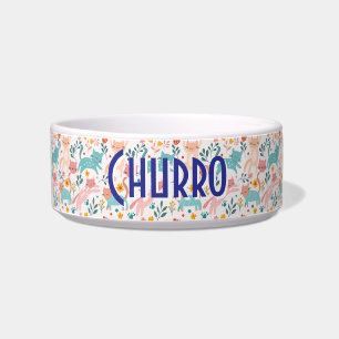 Tigela Whimsical Feline Garden Cat Bowl