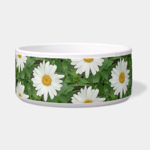 Tigela White Daisies Cerâmica Pet Bowl