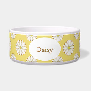 Tigela White Daisies no Ouro Amarelo