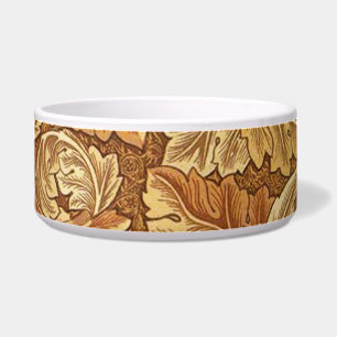 Tigela William Morris Acanthus Marrom Folhas de Outono