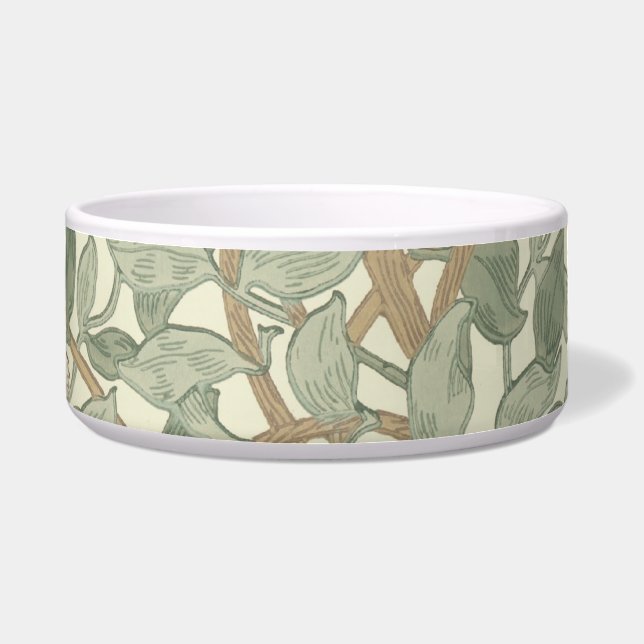 Tigela William Morris Honeysuckle Green Floral (Frente)