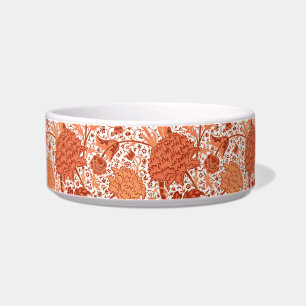 Tigela William Morris Jacobean Floral, Coral Orange