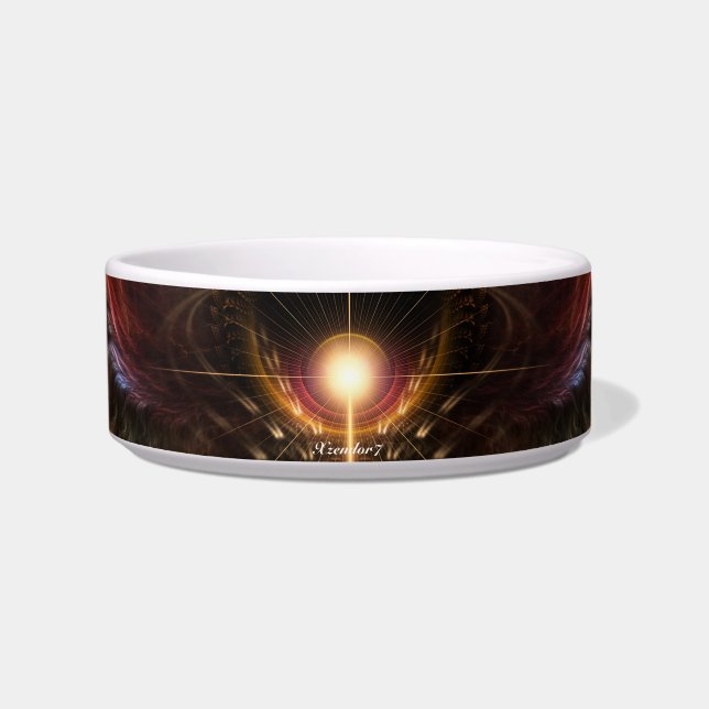 Tigela Wind Storm Fractal Art Pet Bowl (Frente)