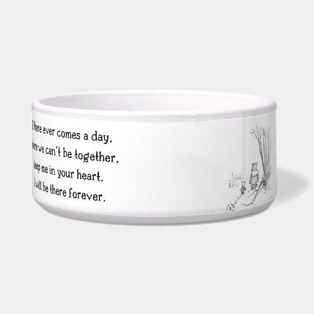 Tigela Winnie the Pooh "Forever" Cerâmica Pet Bowl (Frente)