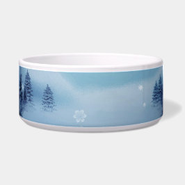 Tigela Wonderland de inverno à noite