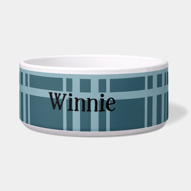 Tigela Xadrez azul (Frente)