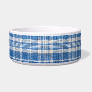 Tigela Xadrez azul e branco