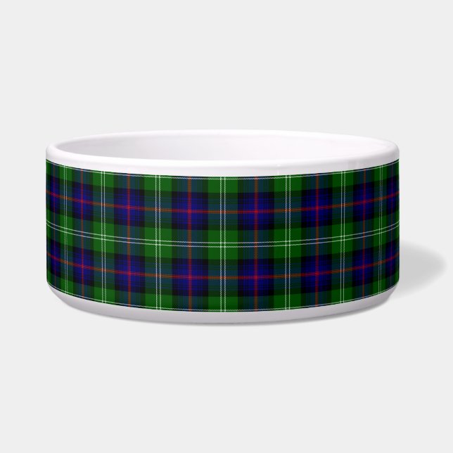 Tigela xadrez azul verde Sutherland tartan (Frente)