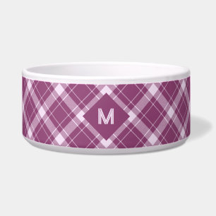 Tigela Xadrez Monograma Personalizada / Padrão Tartan