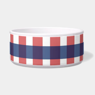 Tigela Xadrez Red White e Blue Gingham