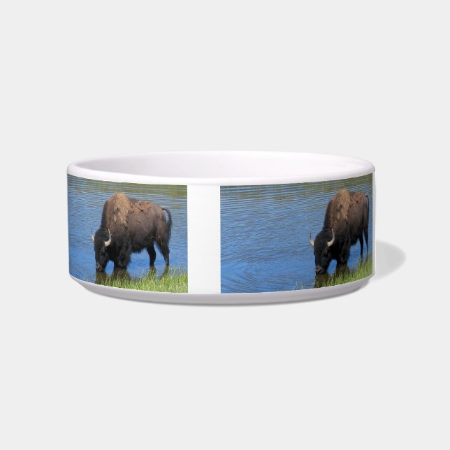 Tigela Yellowstone Wild Buffalo em Pond (Direita)