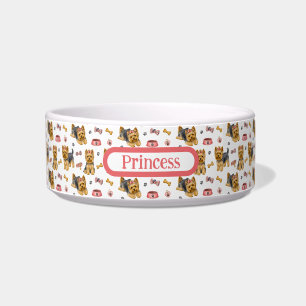 Tigela Yorkshire Terriers Fofos Personalizados