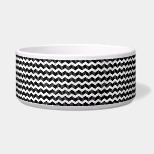 Tigela Zebra Black e Cinza Chevron