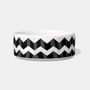 Tigela Zebra Black e Cinza Chevron